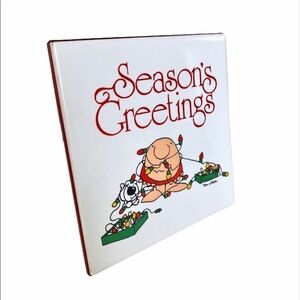 Christmas Vintage Ziggy Season’s Greetings Tile